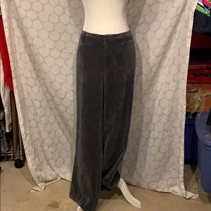 Cordory dark gray trousers.